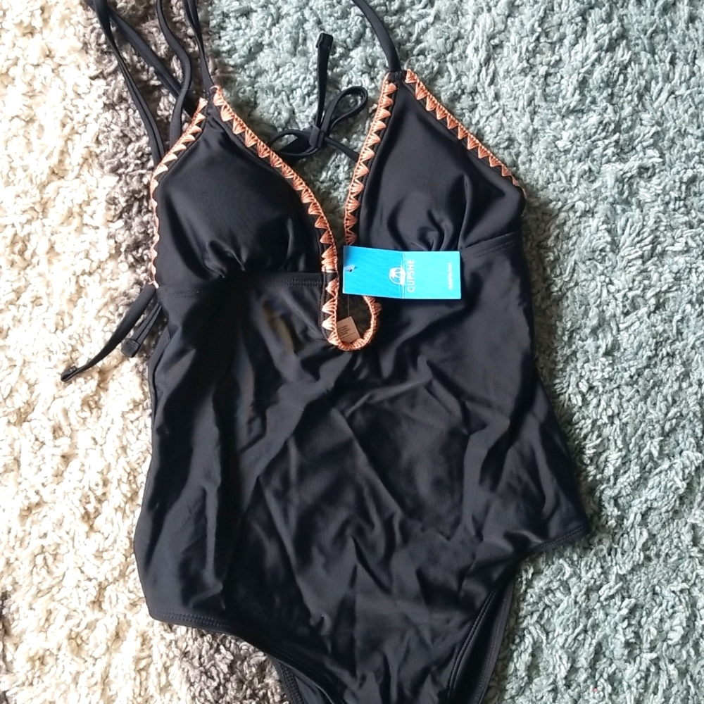 Nwt CUPSHE Brandnew/Neverworn, Size XS Black, One Piece Bathingsuit